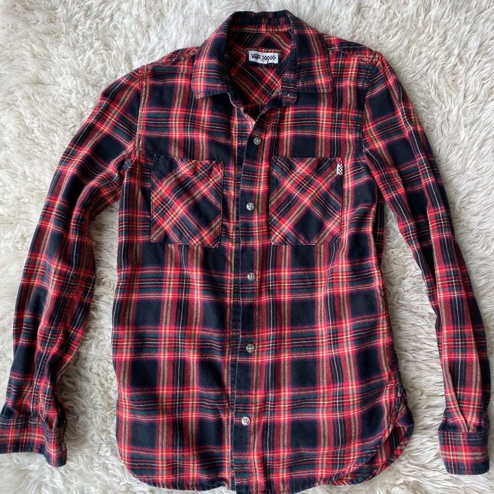 Vans Plaid Flannel Button Up Shirt